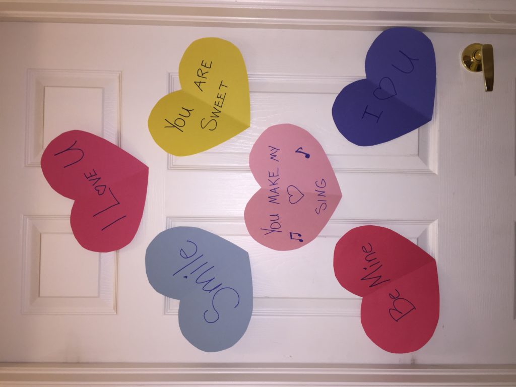 Big Love  Messages - hearts on a door