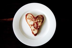 heart shaped pancake